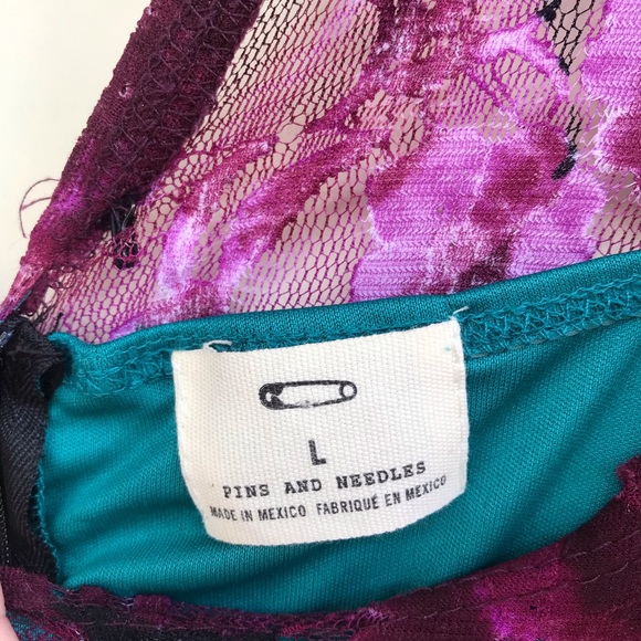 Urban outfitters purple and teal lace dress - Picture 3 of 3